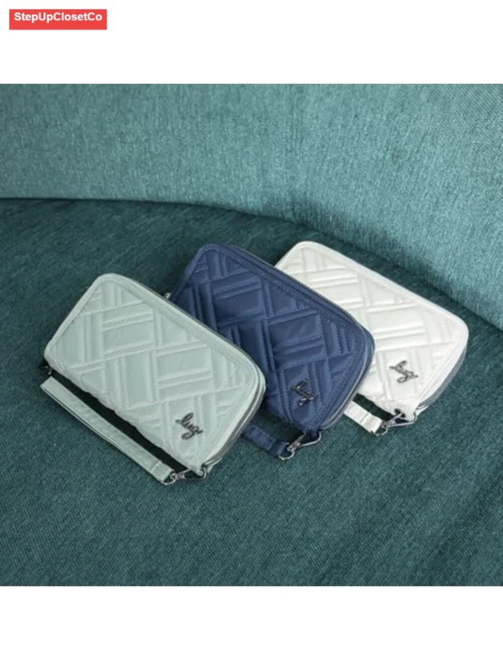 Lug Splits XL Wristlet RFID Wallet, Polyester, 3 Compartments, Removable Strap